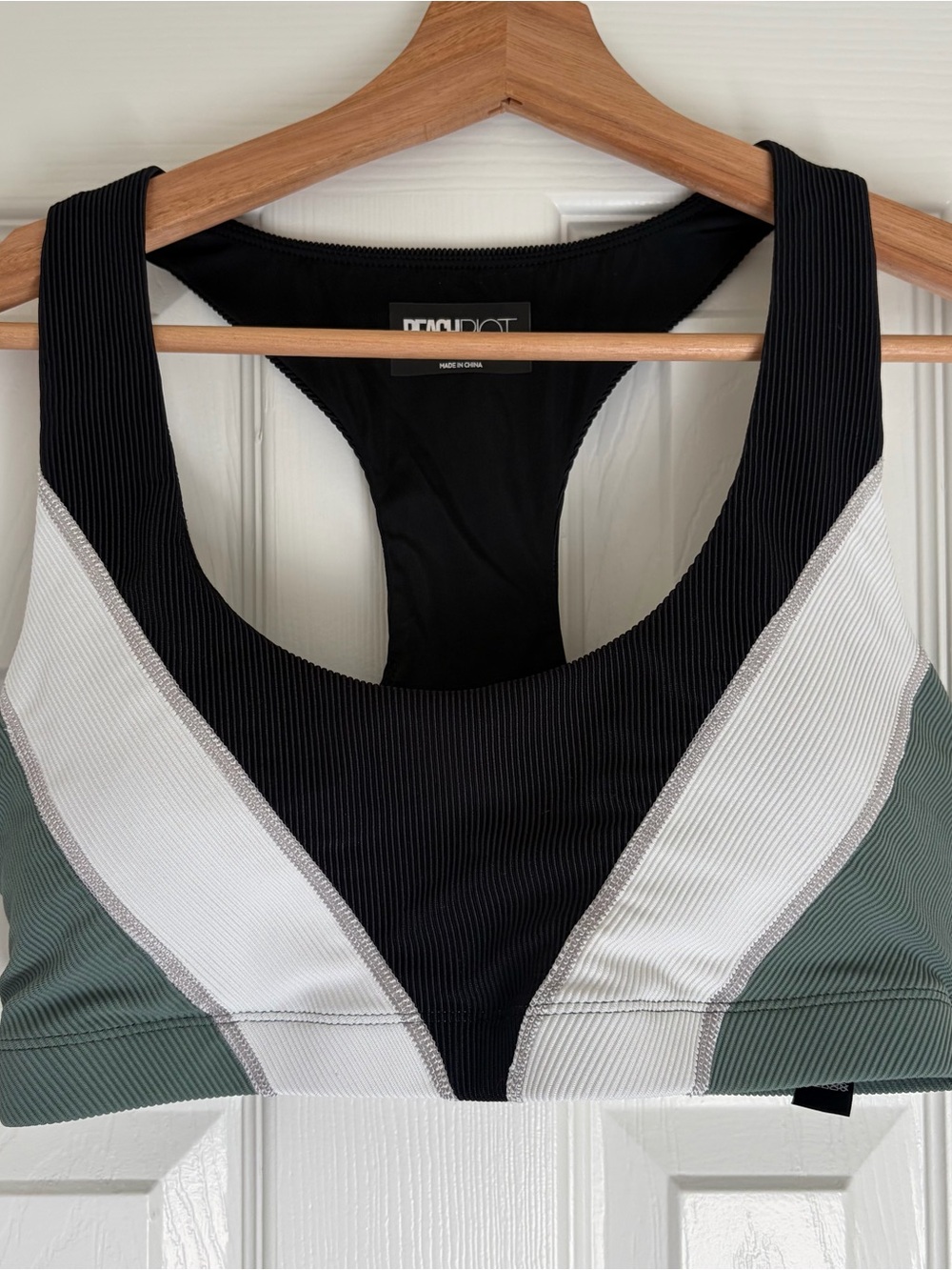 Beach Riot Vienna Ribbed Colorblock Set (M bra L leggings)